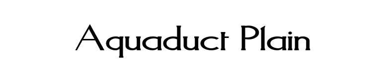 Aquaduct Plain font preview