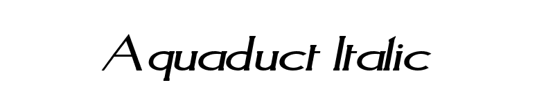 Aquaduct Italic font preview