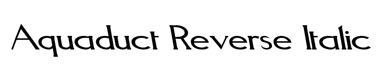 Aquaduct Reverse Italic font preview