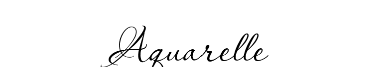 Aquarelle font preview