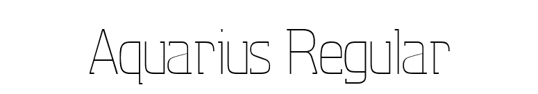 Aquarius Regular font preview