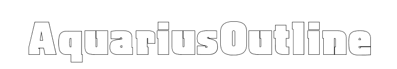 AquariusOutline font preview