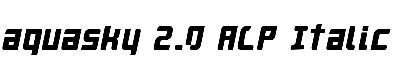 aquasky 2.0 ALP Italic font preview