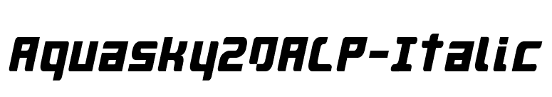 Aquasky20ALP-Italic font preview