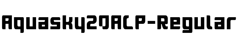 Aquasky20ALP-Regular font preview