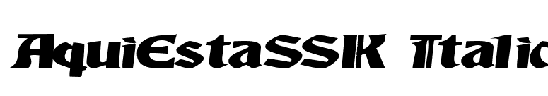 AquiEstaSSK Italic font preview
