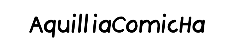 AquilliaComicHa font preview