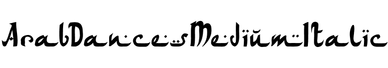 ArabDancesMediumItalic font preview