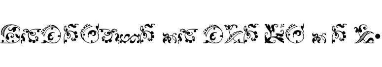 Arabesque Ornaments One MT font preview