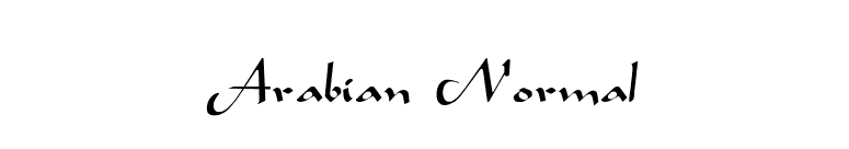Arabian Normal font preview