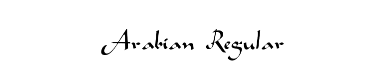 Arabian Regular font preview