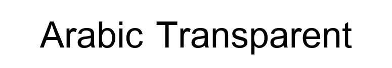 Arabic Transparent font preview