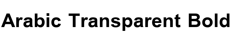 Arabic Transparent Bold font preview