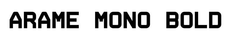 Arame Mono Bold font preview