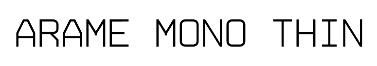 Arame Mono Thin font preview