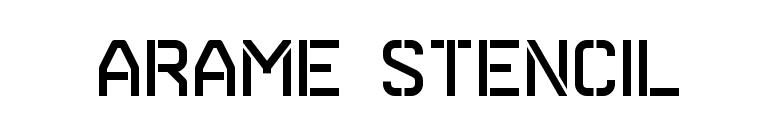 Arame Stencil font preview