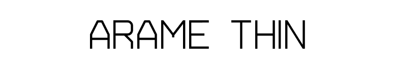 Arame Thin font preview