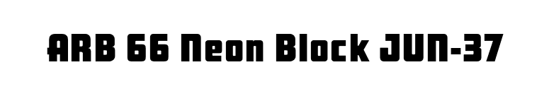 ARB 66 Neon Block JUN-37 font preview