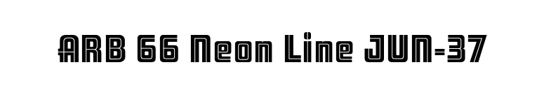 ARB 66 Neon Line JUN-37 font preview