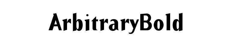 ArbitraryBold font preview