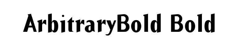 ArbitraryBold Bold font preview