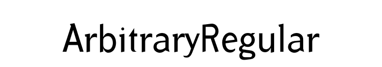 ArbitraryRegular font preview