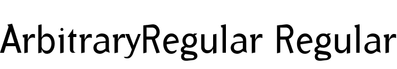 ArbitraryRegular Regular font preview
