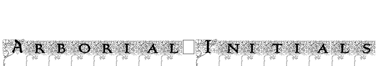 Arborial_Initials font preview