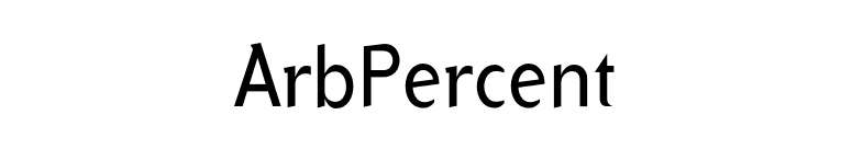 ArbPercent font preview