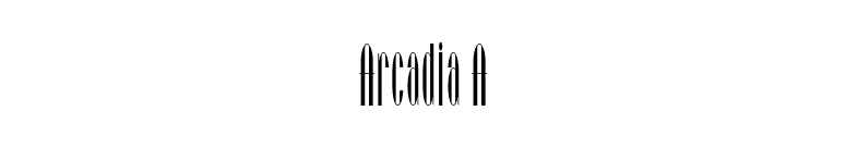Arcadia A font preview