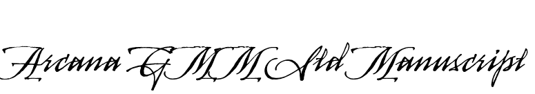Arcana GMM Std Manuscript font preview
