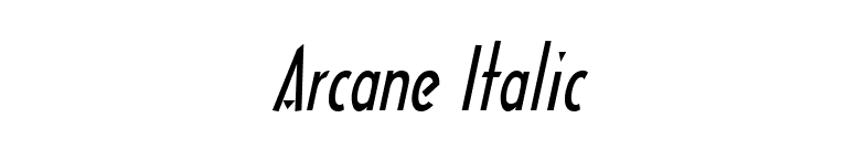 Arcane Italic font preview
