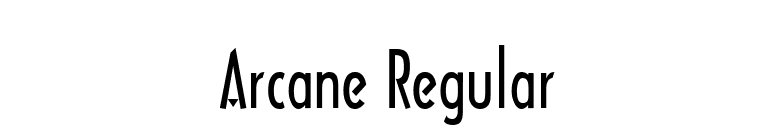 Arcane Regular font preview