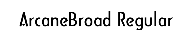 ArcaneBroad Regular font preview