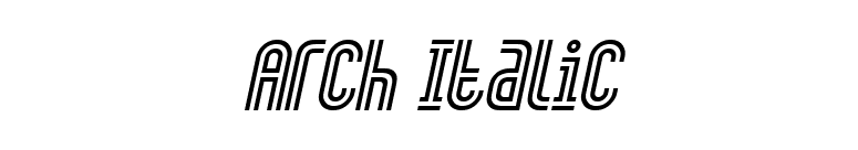 Arch Italic font preview