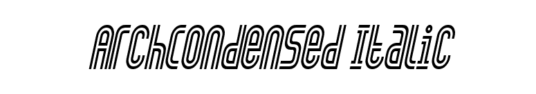 ArchCondensed Italic font preview