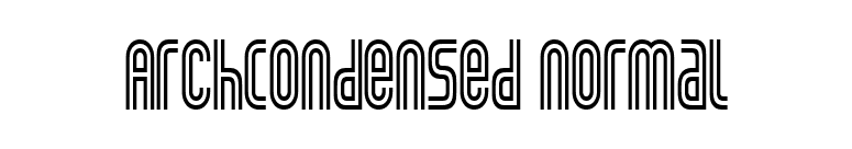 ArchCondensed Normal font preview