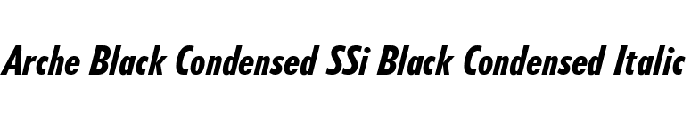 Arche Black Condensed SSi Black Condensed Italic font preview