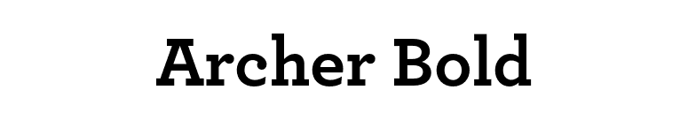 Archer Bold font preview