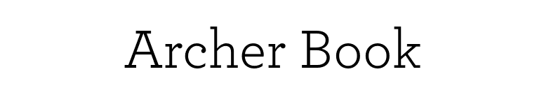 Archer Book font preview