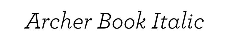 Archer Book Italic font preview
