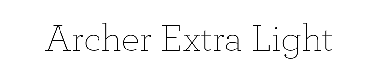 Archer Extra Light font preview