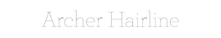 Archer Hairline font preview