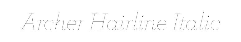 Archer Hairline Italic font preview