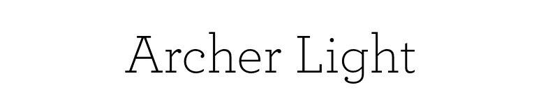 Archer Light font preview