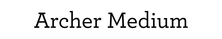 Archer Medium font preview