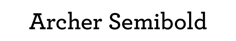 Archer Semibold font preview