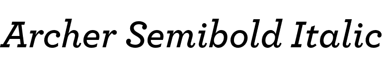 Archer Semibold Italic font preview