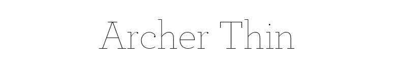Archer Thin font preview