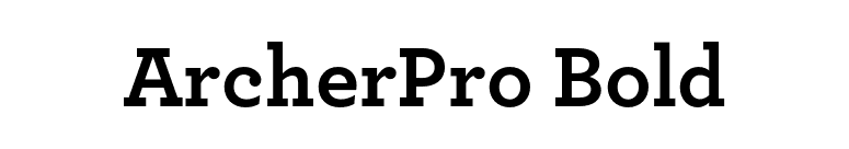 ArcherPro Bold font preview